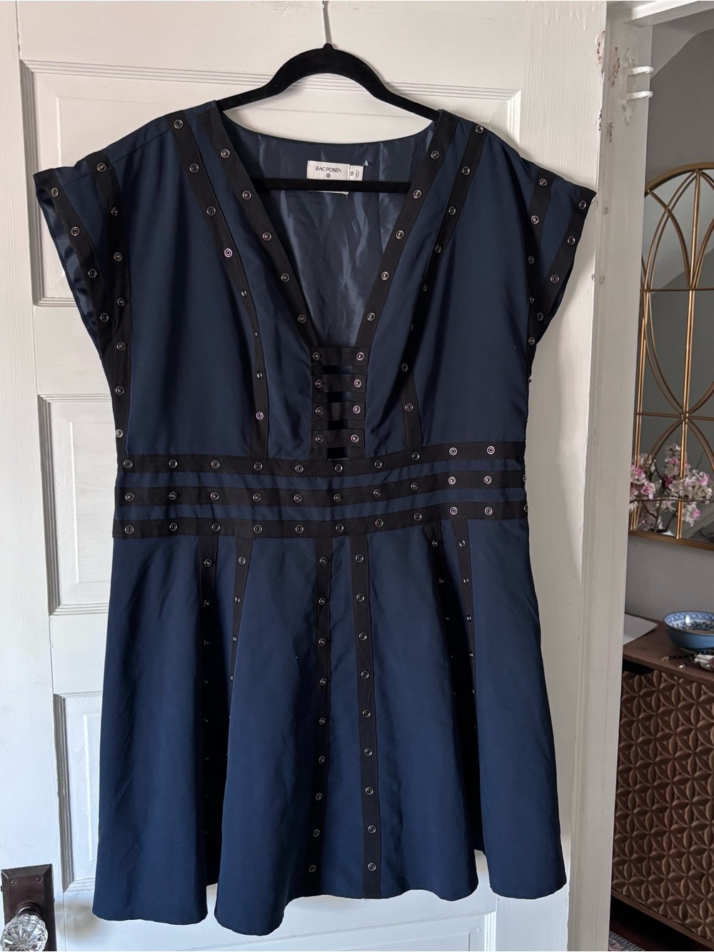 Zac Posen for Target Navy Mini Dress with Black Trim